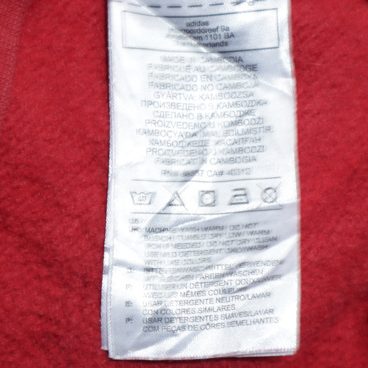 Adidas Men's Red Pullover Hoodie XS Sports Fleece
