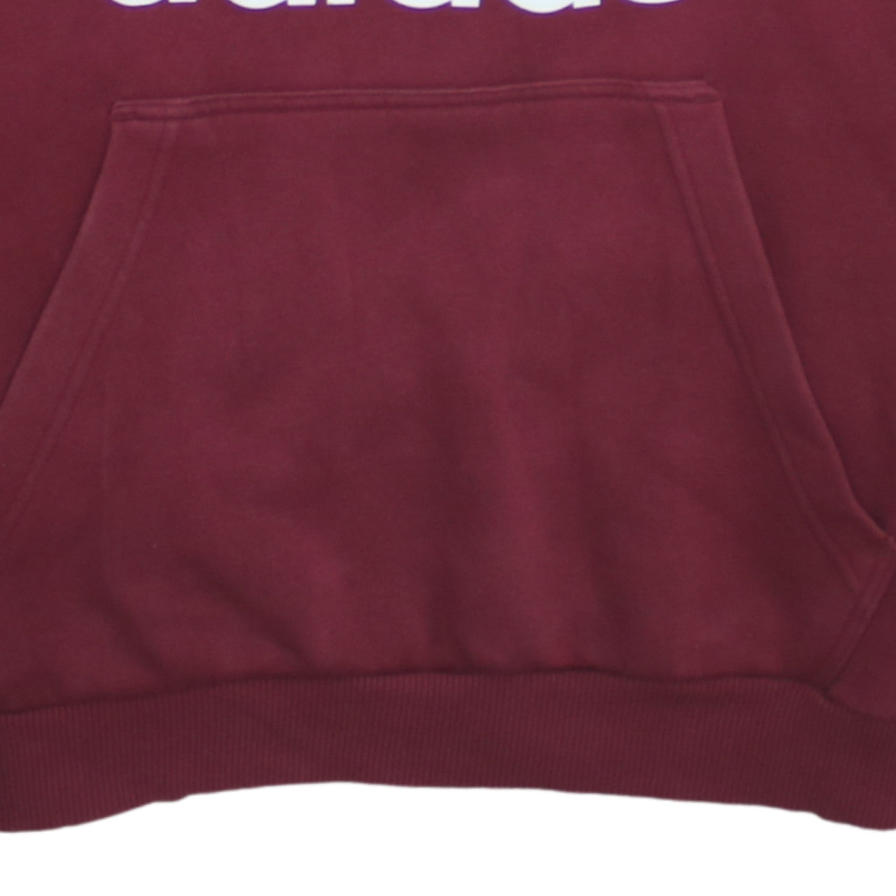 Adidas Mens Red Pullover Hoodie Large Regular Fit Logo Fleece