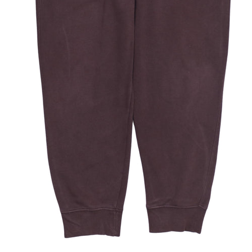 Nike Men Brown Fleece Sweatpants L Elastic Waist Tapered Fit