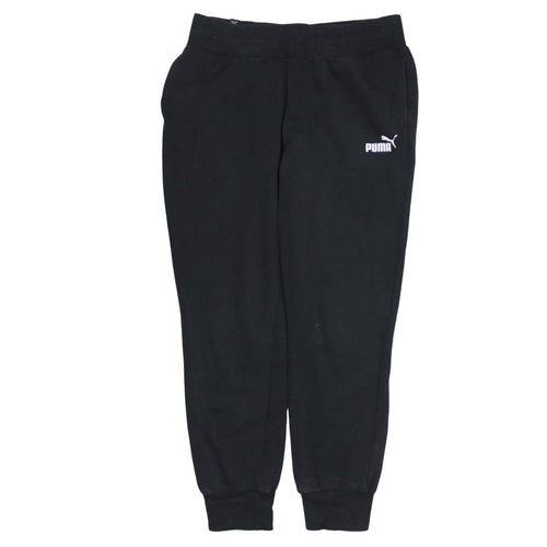 Puma Women’s Black Jogger Sweatpants Size M Elastic Waist Cotton Blend