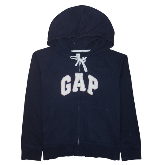 GAP Womens Navy Blue Full Zip Hoodie XL Cotton Blend Casual