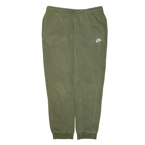Nike Men's Green Jogger Trousers L Regular Fit Cotton Blend