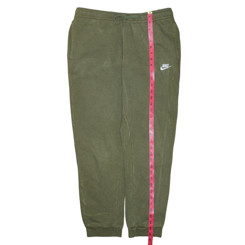 Nike Men's Green Jogger Trousers L Regular Fit Cotton Blend