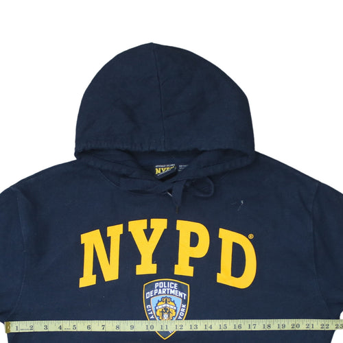 NYPD Men's Blue Logo Pullover Hoodie Size M