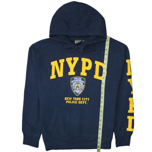 NYPD Men's Blue Logo Pullover Hoodie Size M