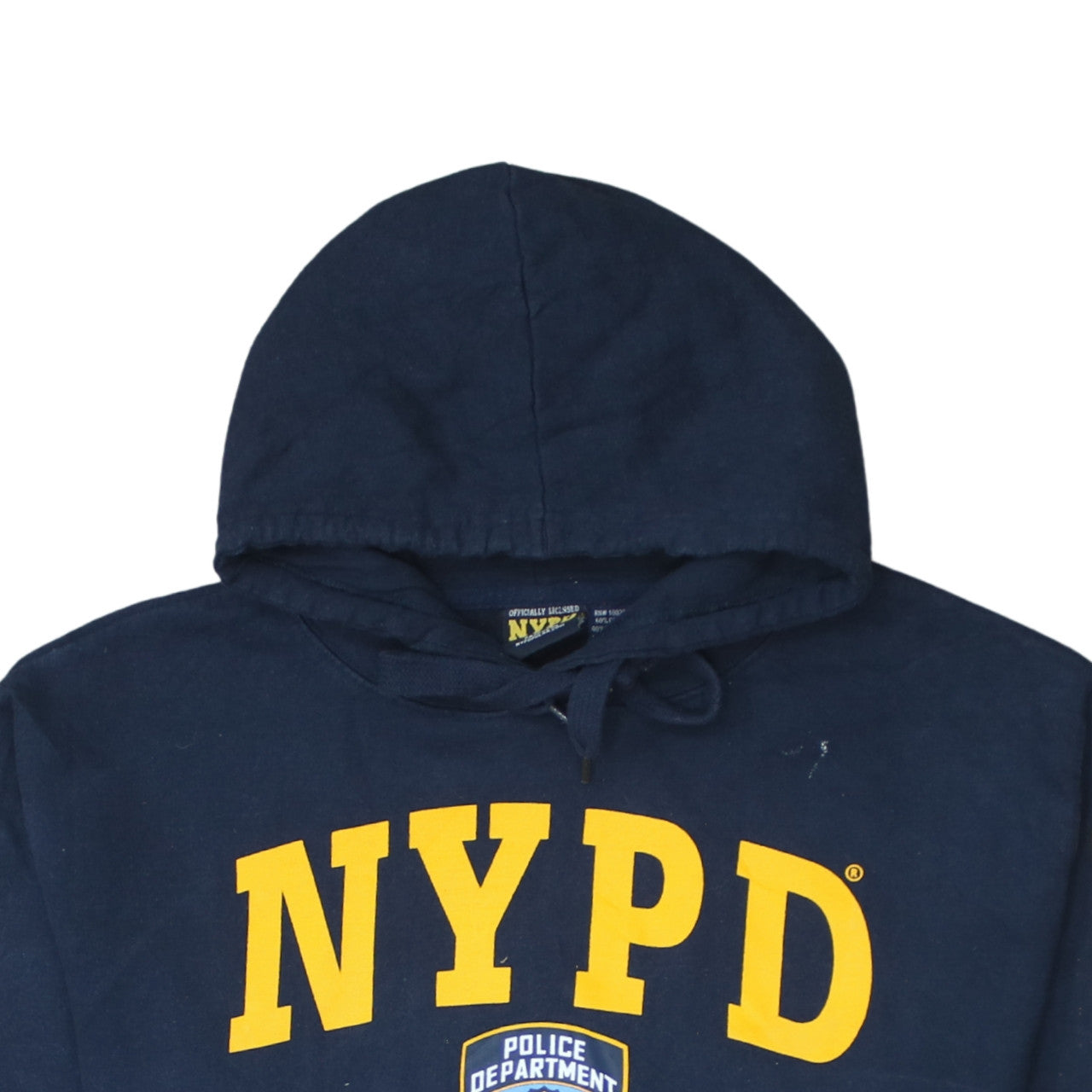 NYPD Men's Blue Logo Pullover Hoodie Size M