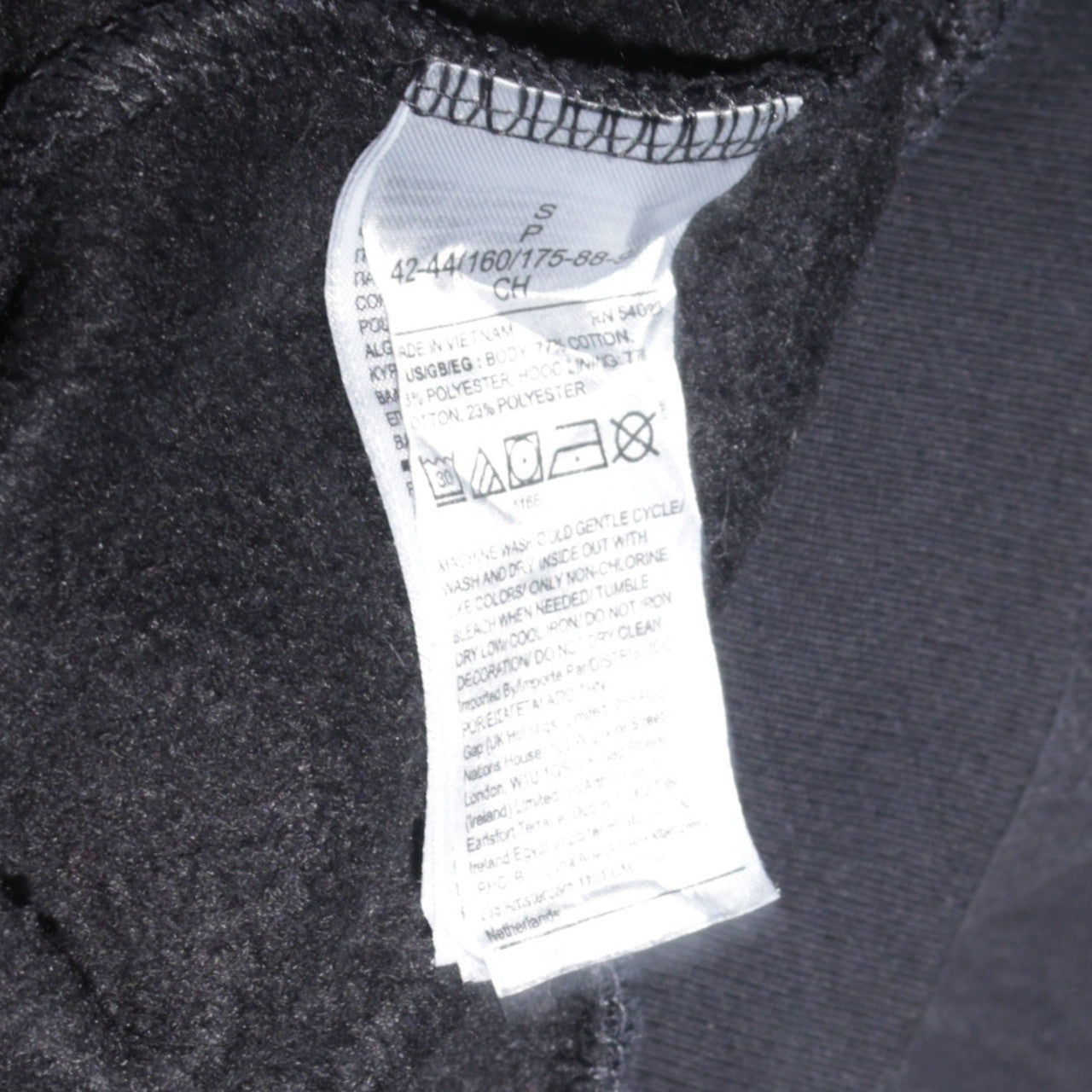 GAP Women Black Small Pullover Hoodie with Logo Detail