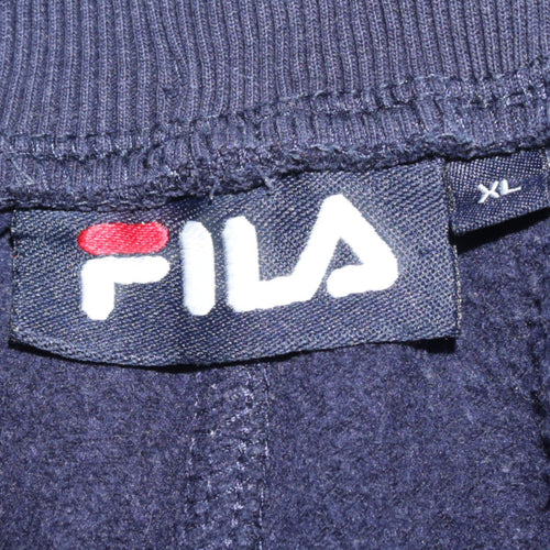 FILA Men's Blue XL Jogger Sweatpants with Logo Tape Detail