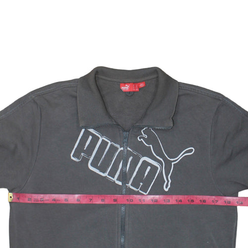 Puma Men's Grey Full Zip Logo Sweatshirt XL Fleece Jacket