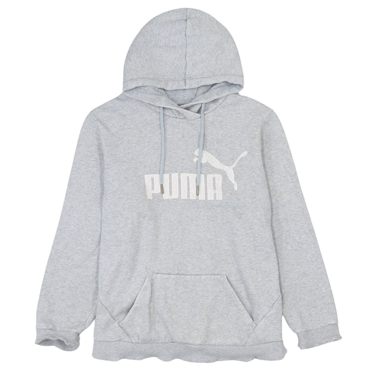 Puma Women Grey Logo Pullover Hoodie Size 18 Cotton Blend