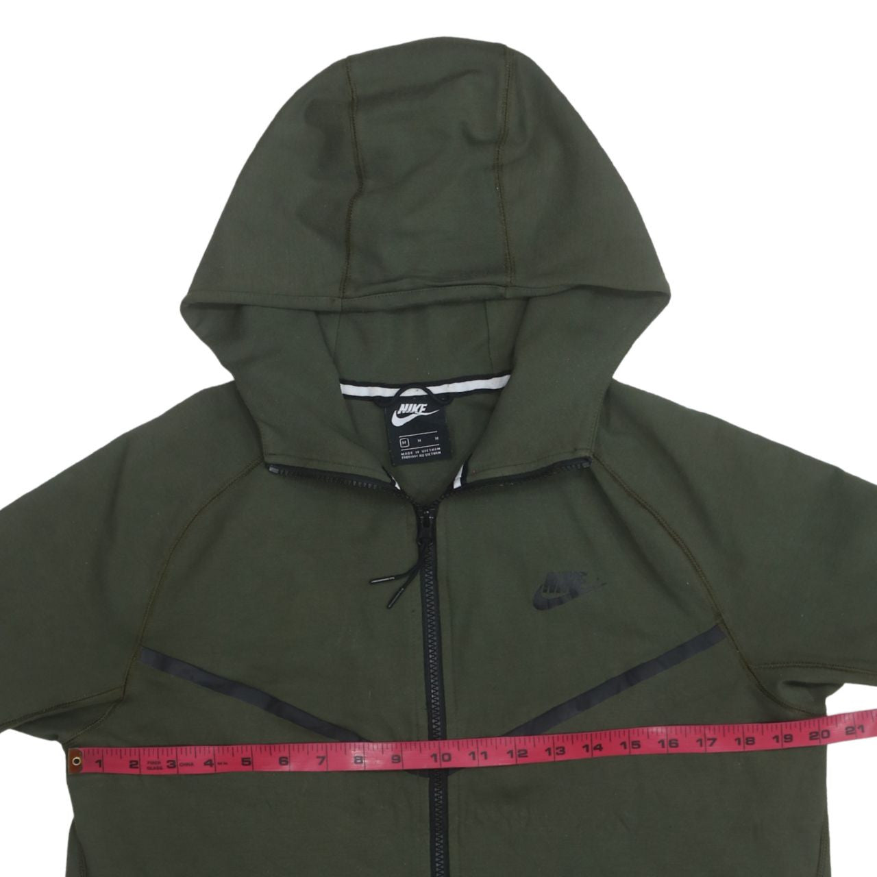 Nike Men's Green Full Zip Hoodie Size M Sportswear Sweatshirt