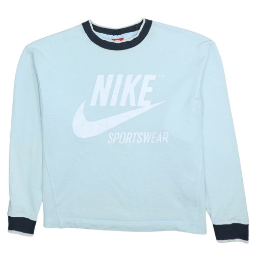 Nike Womens Blue Long Sleeve Pullover Sweatshirt Size S