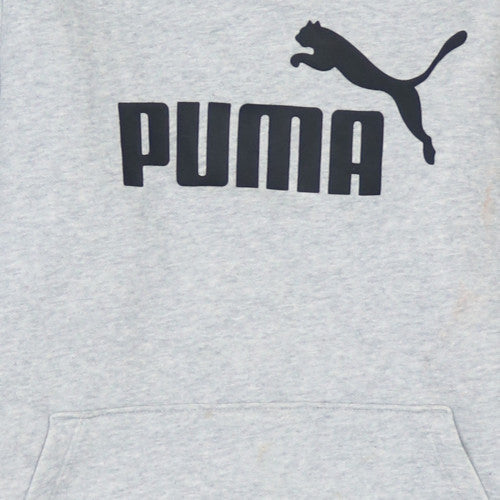 Puma Women's Grey Hooded Pullover Sweatshirt Size 10
