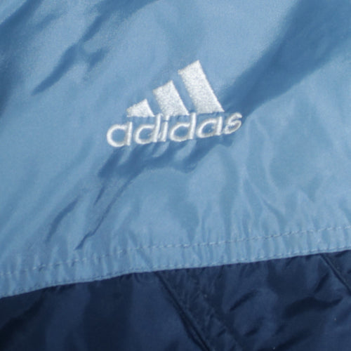 Adidas Men's Blue XL Windbreaker Jacket Hooded Retro Sportswear