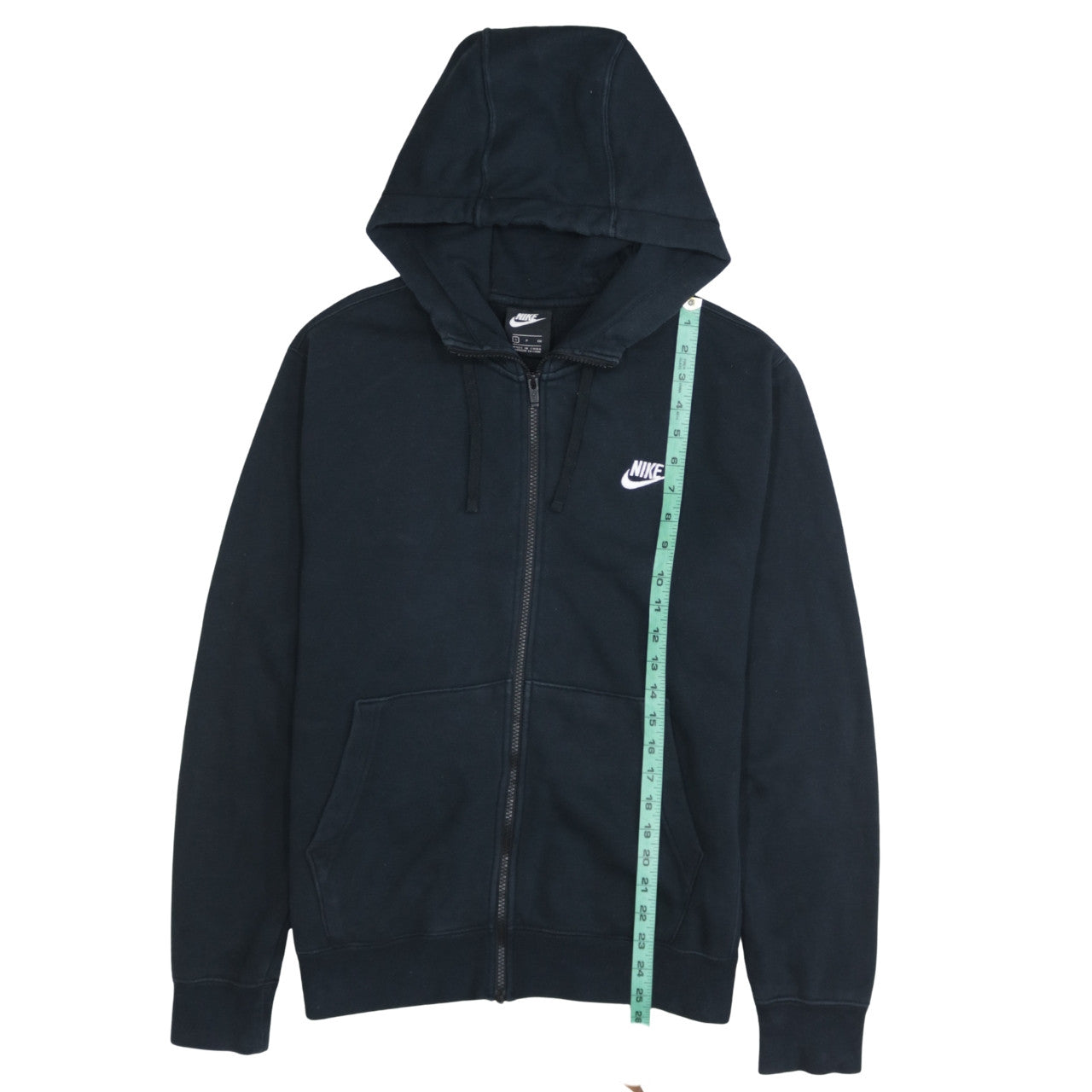 Nike Men's Black Full Zip Hoodie Size S Regular Fit Fleece