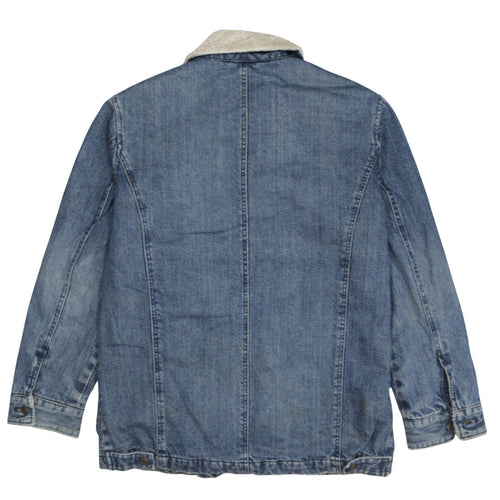 GAP Men's Blue Denim Sherpa Lined Jacket Size M