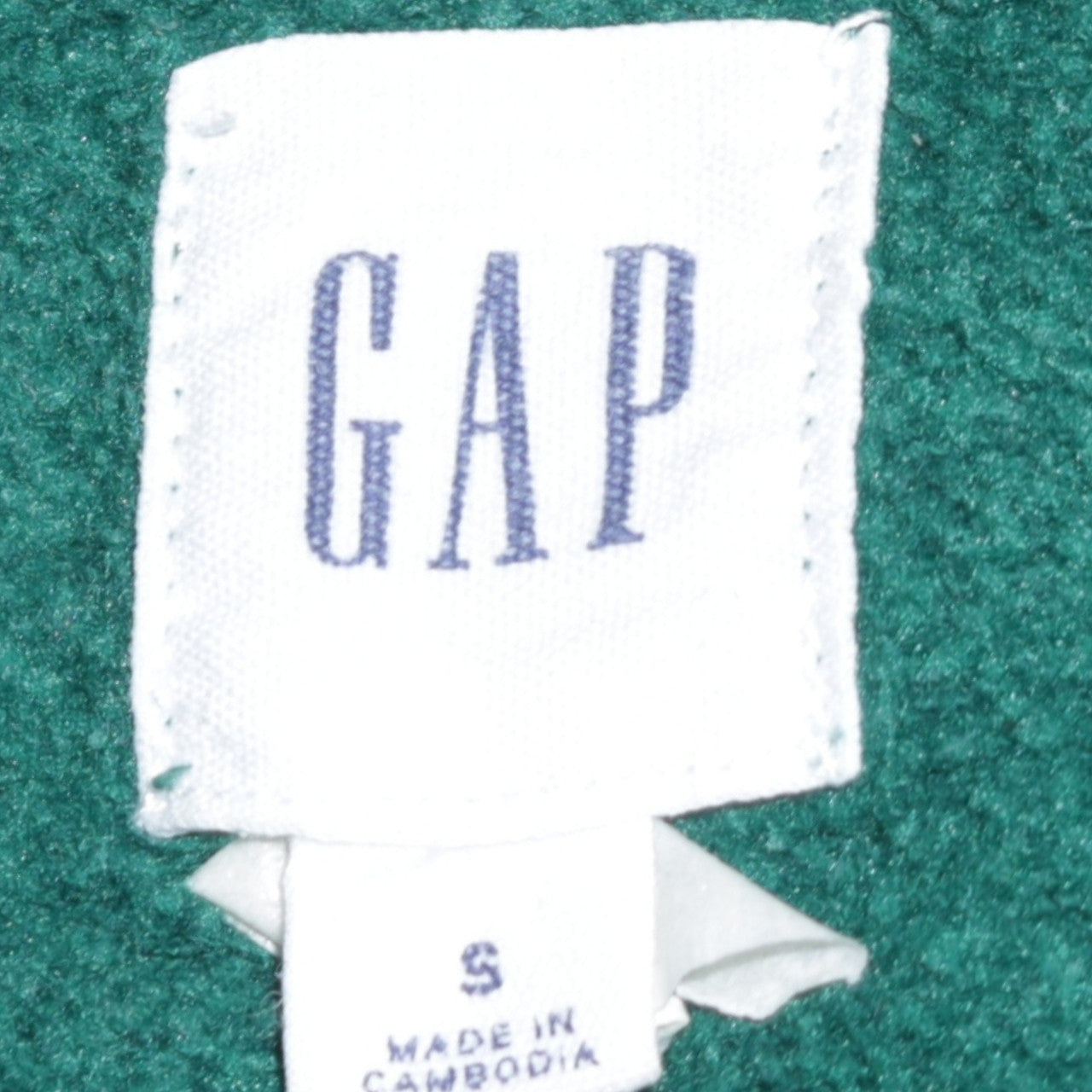 GAP Mens Green Full Zip Hoodie Small Logo Sweatshirt