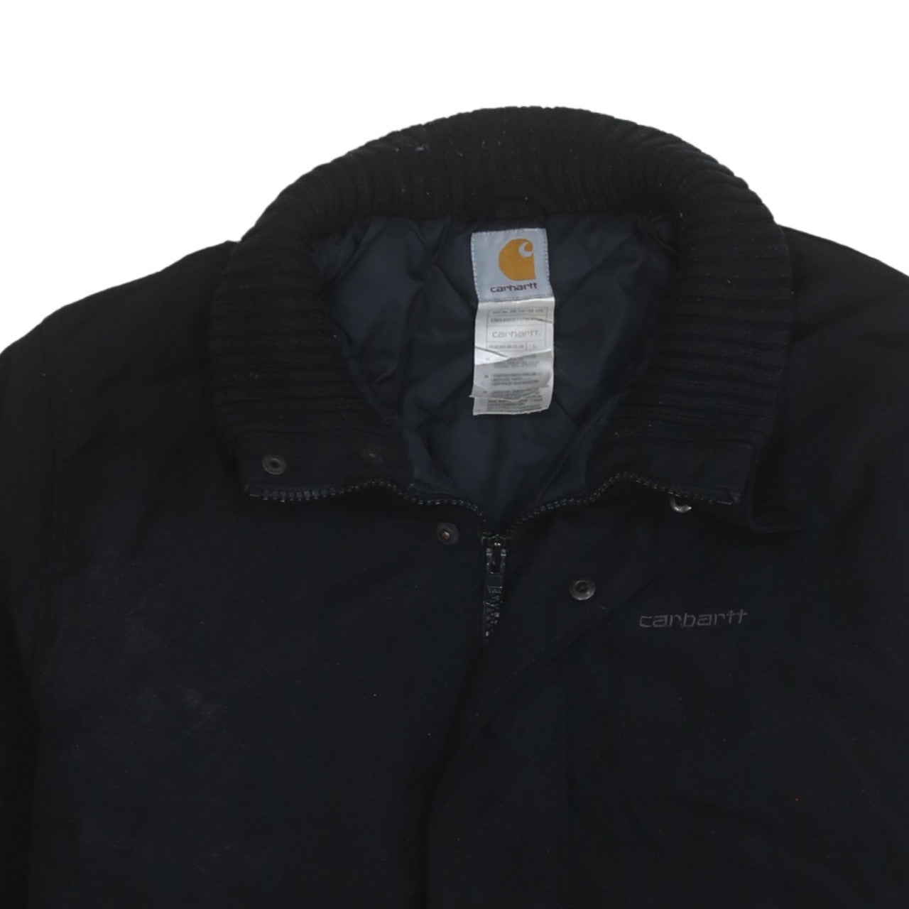 Carhartt Men's Black L Insulated Nylon Work Jacket