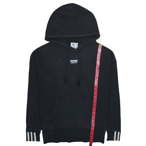 Adidas Womens Black Pullover Hoodie XS Hooded Cotton Casual Sweatshirt