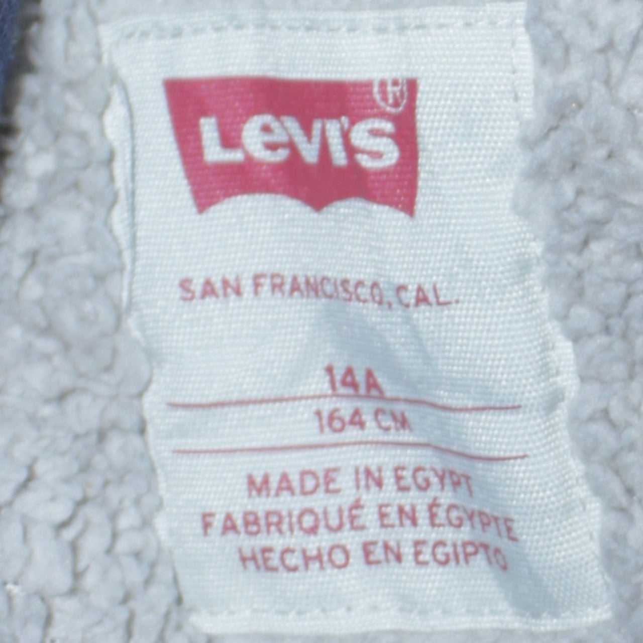 Levi's Boys Navy Blue Pullover Hoodie 14A (164cm) Logo Fleece Lined