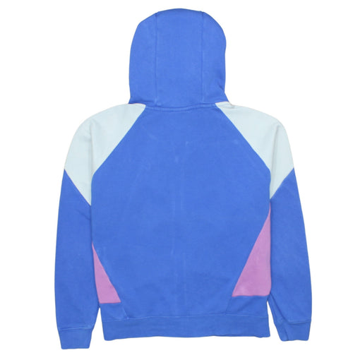 Nike Womens Blue Full Zip Hoodie XS Colourblock Cotton Blend