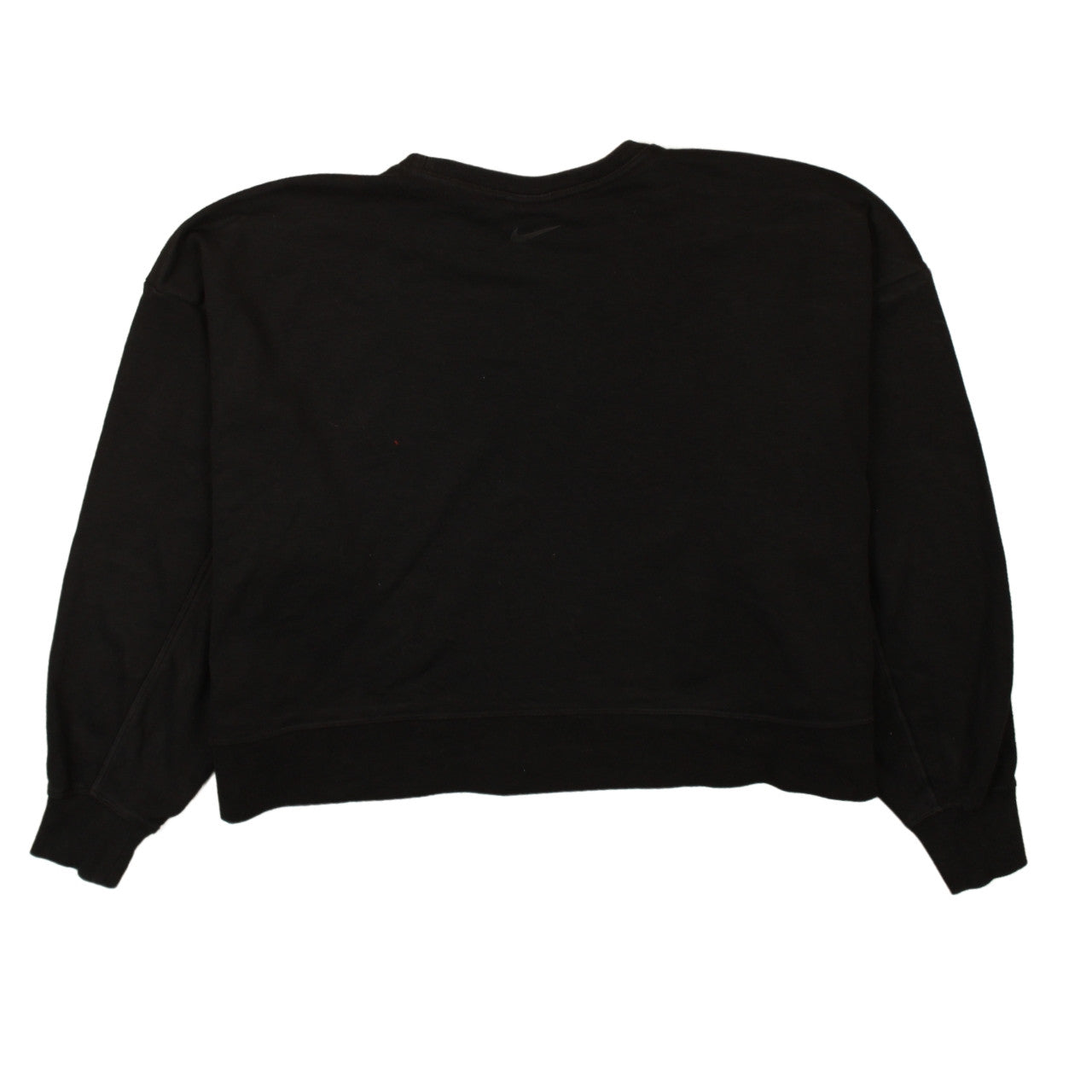 Nike Women's Black Dri-FIT Pullover Sweatshirt L Logo Crew Neck