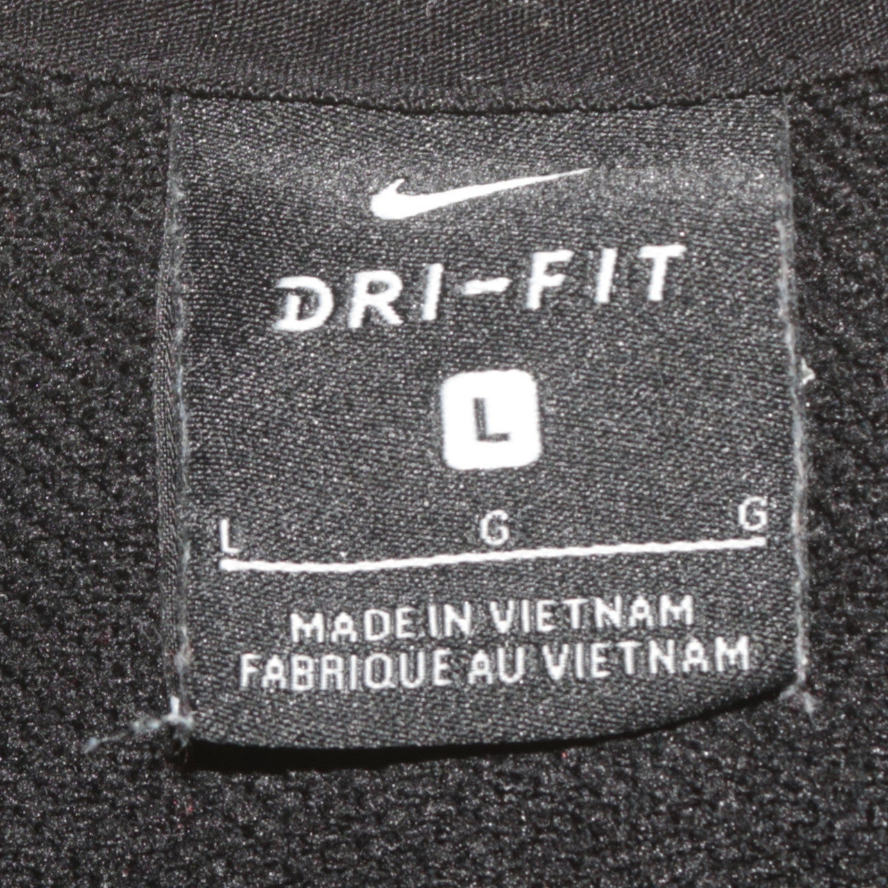 Nike Women's Black Dri-FIT Pullover Sweatshirt L Logo Crew Neck