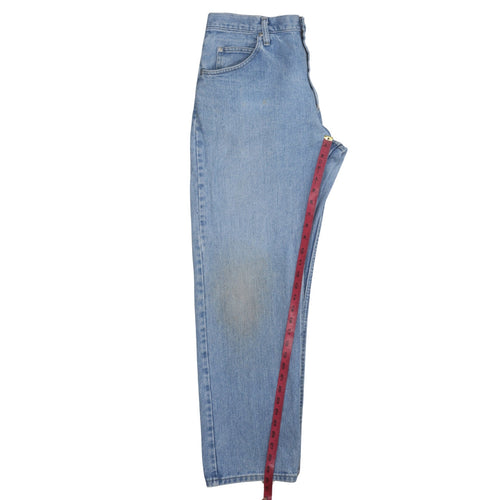 Wrangler Men's Blue Relaxed Fit Straight Jeans 36x30 Denim
