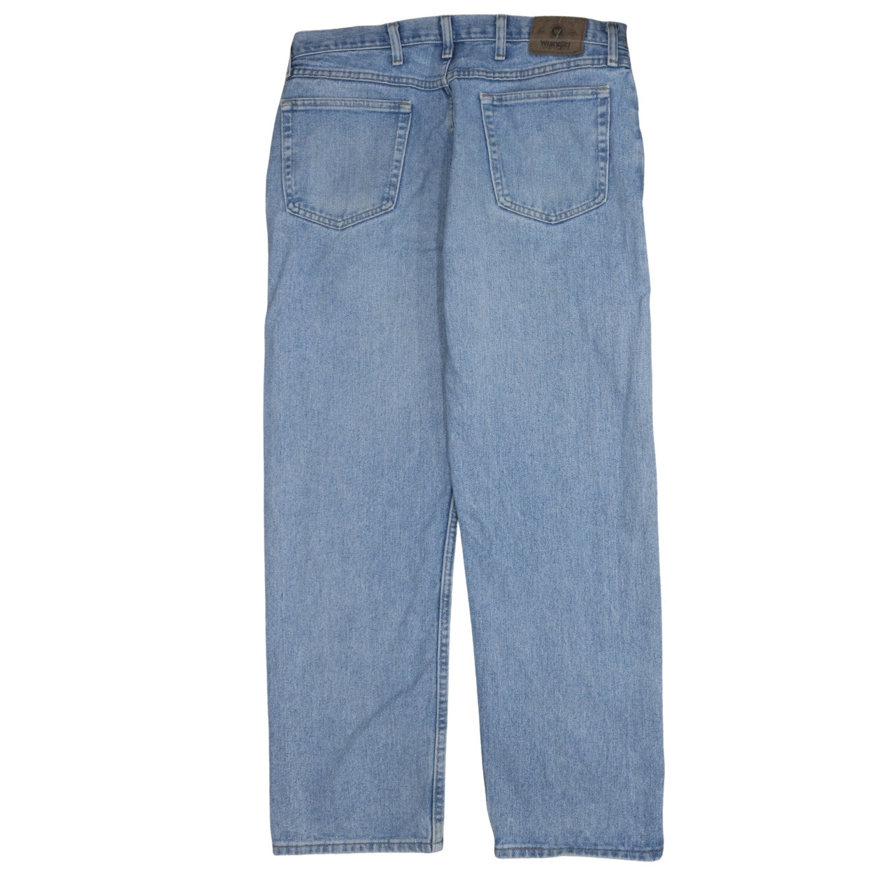 Wrangler Men's Blue Relaxed Fit Straight Jeans 36x30 Denim