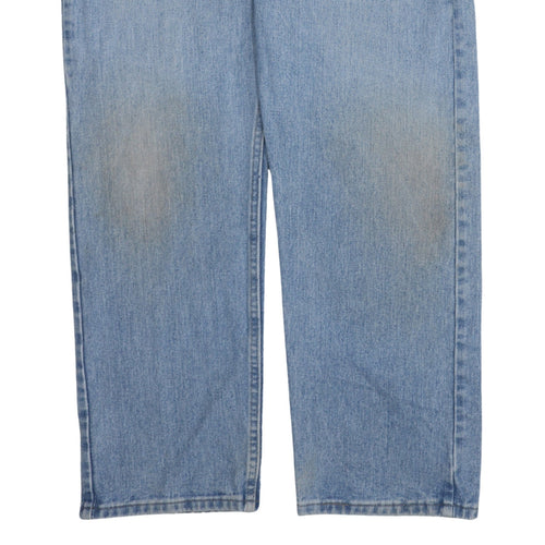 Wrangler Men's Blue Relaxed Fit Straight Jeans 36x30 Denim