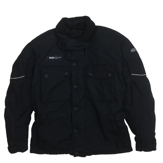 Oversize Men's Black 2XL Winter Parka Jacket Hooded Lined