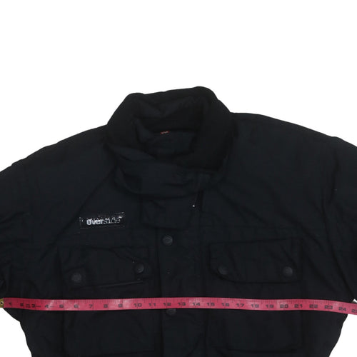 Oversize Men's Black 2XL Winter Parka Jacket Hooded Lined