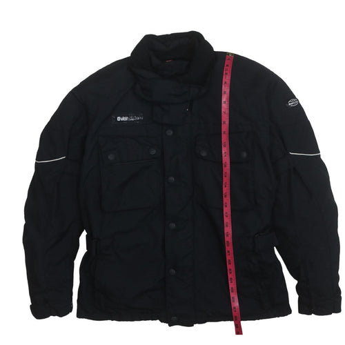 Oversize Men's Black 2XL Winter Parka Jacket Hooded Lined