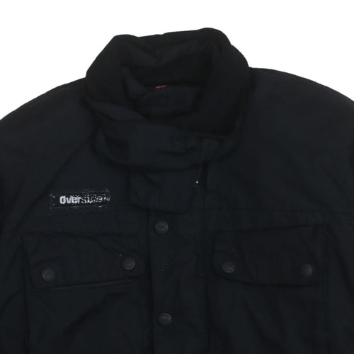 Oversize Men's Black 2XL Winter Parka Jacket Hooded Lined