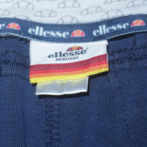 Ellesse Men's Blue Jogger Sweatpants Size M Logo Tapered Fit