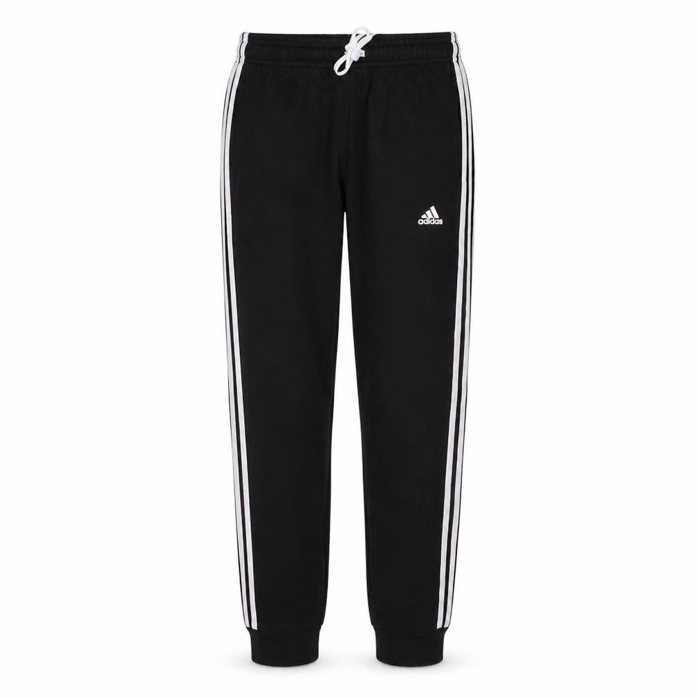 Adidas Boys Black Jogger Trousers 11-12 Years Elastic Waist Striped Sweatpants