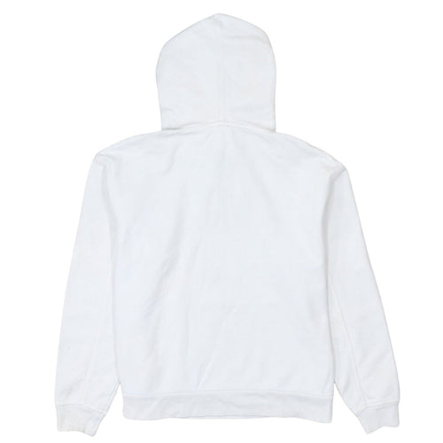 Levi's Womens White XS Pullover Hoodie with Logo Embroidery