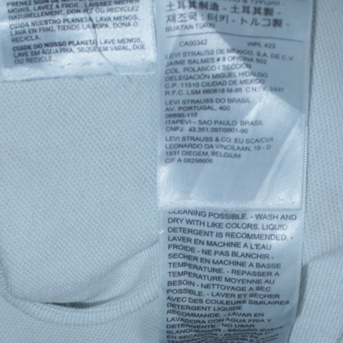 Levi's Womens White XS Pullover Hoodie with Logo Embroidery