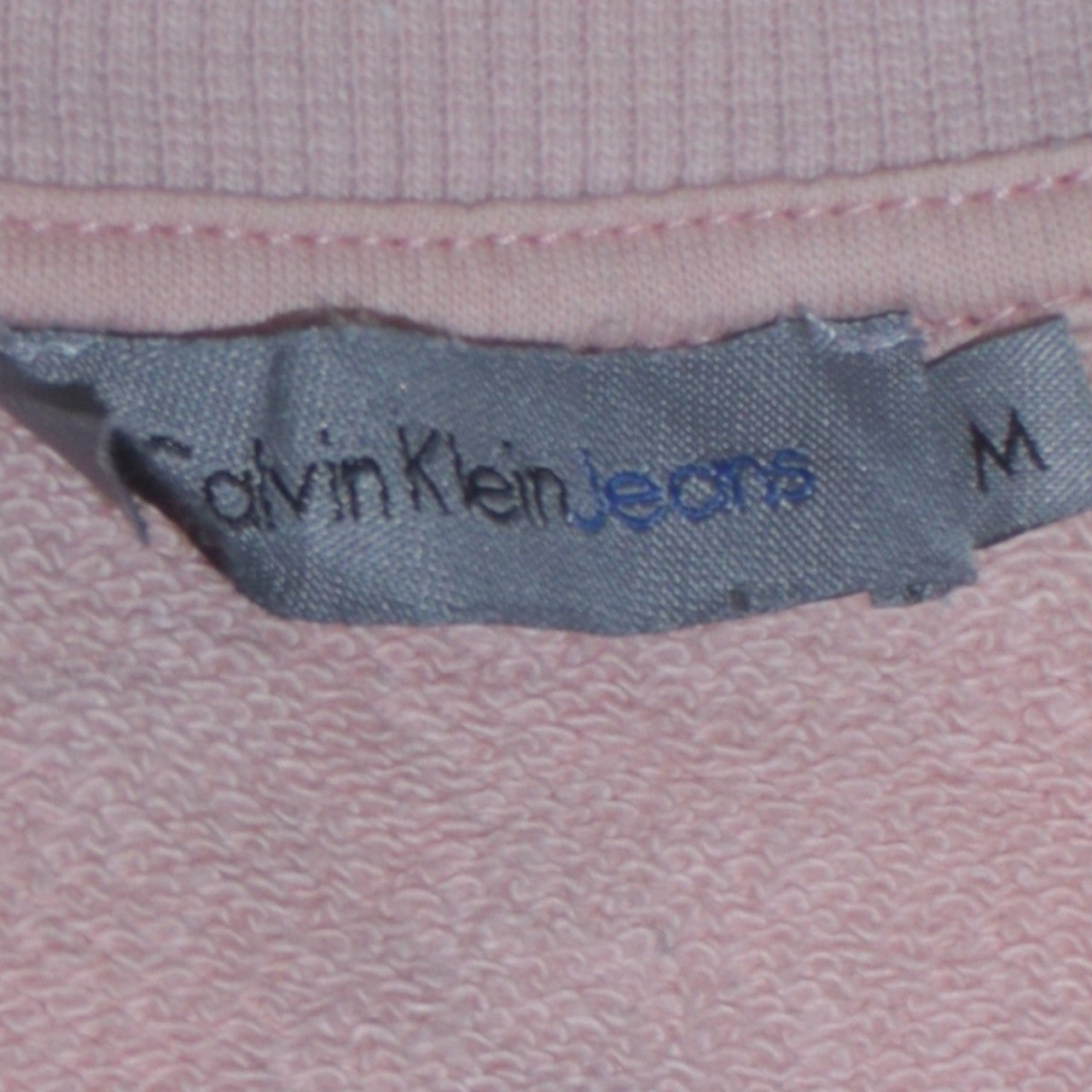 Calvin Klein Jeans Womens Pink Logo Crew Neck Sweatshirt Size M