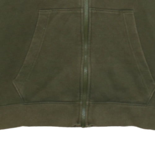 Nike Men's Green Black Full Zip Hoodie S Regular Fleece Sportswear
