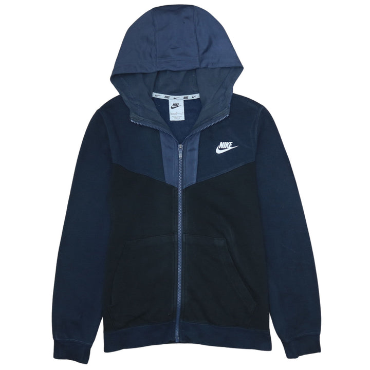Nike Boys Blue Full Zip Hoodie Size L 147-158cm Cotton Blend