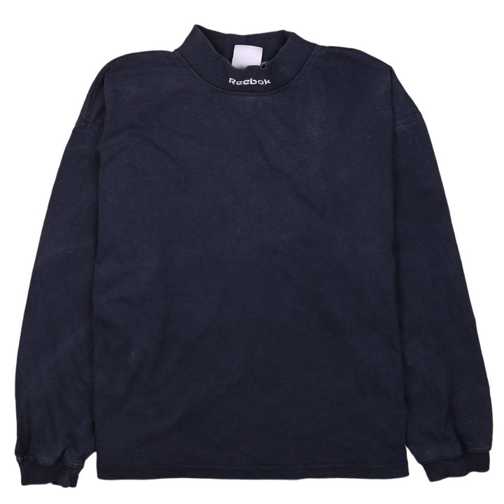 Reebok Men's Blue XS Pullover Sweatshirt Mock Neck Sportswear