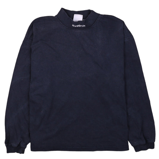 Reebok Men's Blue XS Pullover Sweatshirt Mock Neck Sportswear