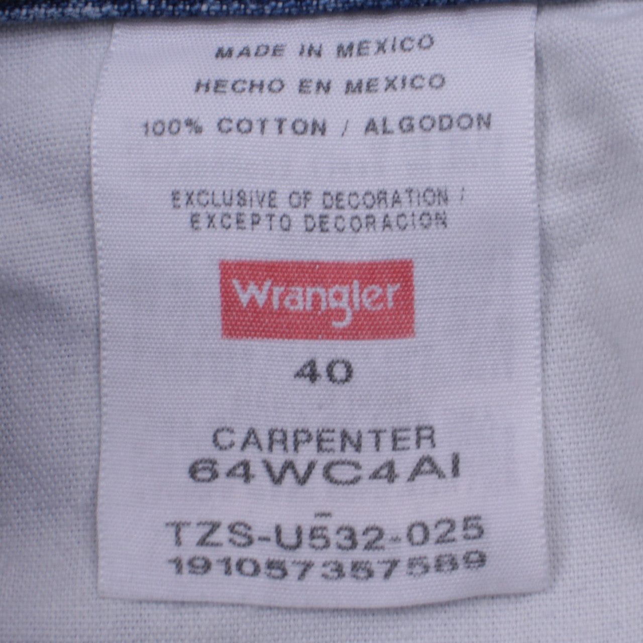 Wrangler Men's Blue Denim Cargo Shorts Size 40 Regular Fit