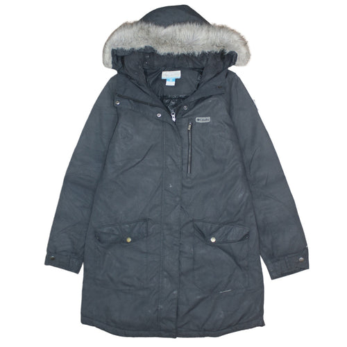 Columbia Women's Black Faux Fur Hooded Waterproof Parka Coat Size S