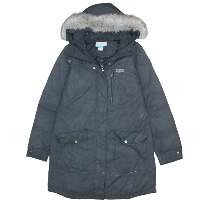 Columbia Women's Black Faux Fur Hooded Waterproof Parka Coat Size S
