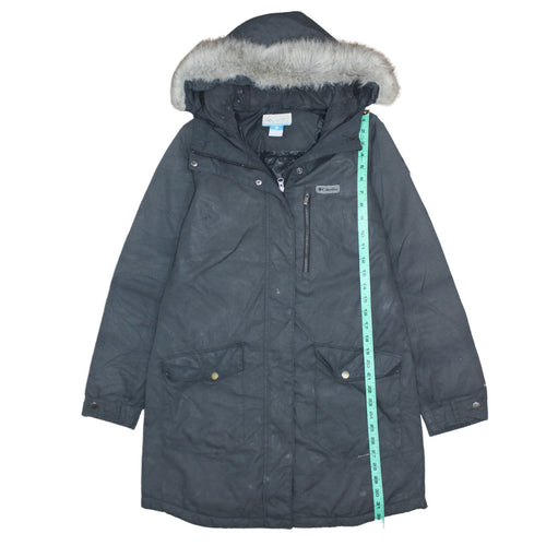 Columbia Women's Black Faux Fur Hooded Waterproof Parka Coat Size S