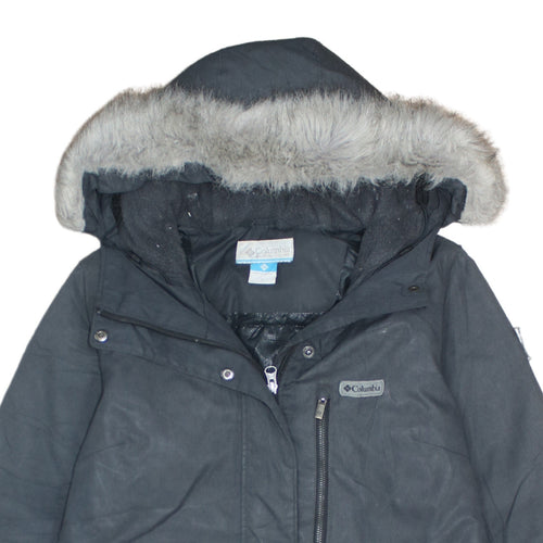 Columbia Women's Black Faux Fur Hooded Waterproof Parka Coat Size S