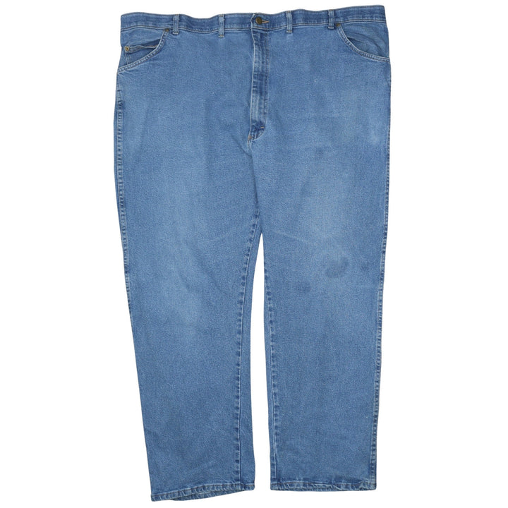 Wrangler Men's Blue 38x32 Regular Fit Straight Denim Jeans
