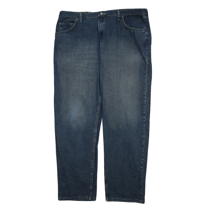 Wrangler Men's Blue Relaxed Fit Straight Jeans 42x32 Denim